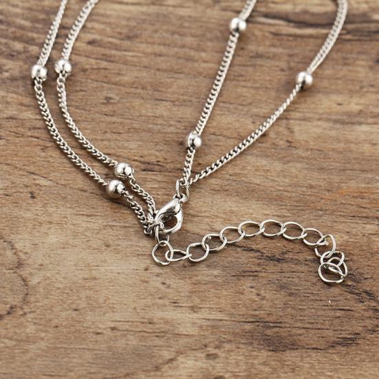 Retro Dolphin Multi-Layer Pendant Chain Anklet Women Barefoot Beach Accessory