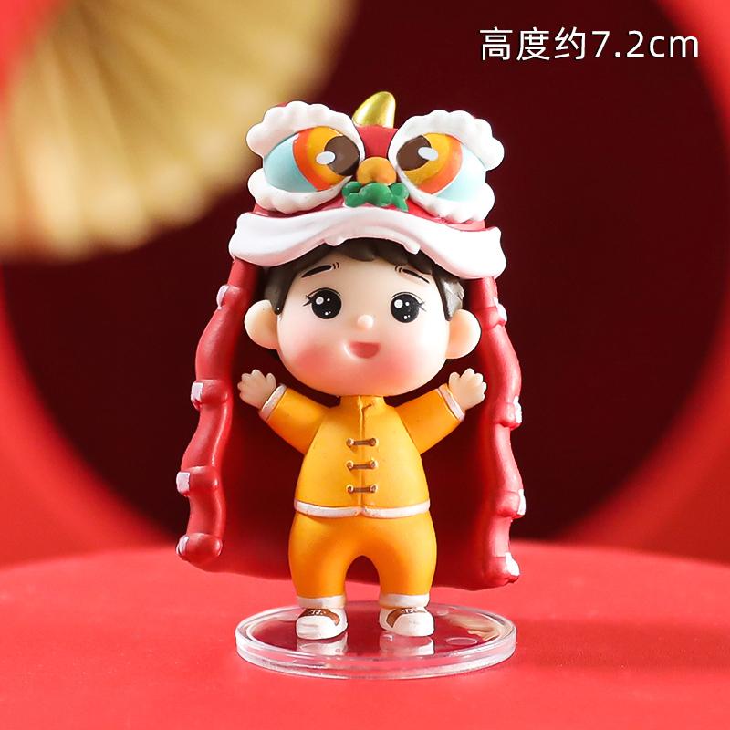 Chinese Lunar New Year Decoration 2026 3D Dragon Baby Ornaments Spring Festival Party Cake Topper Chinese Immortal Desktop Decor