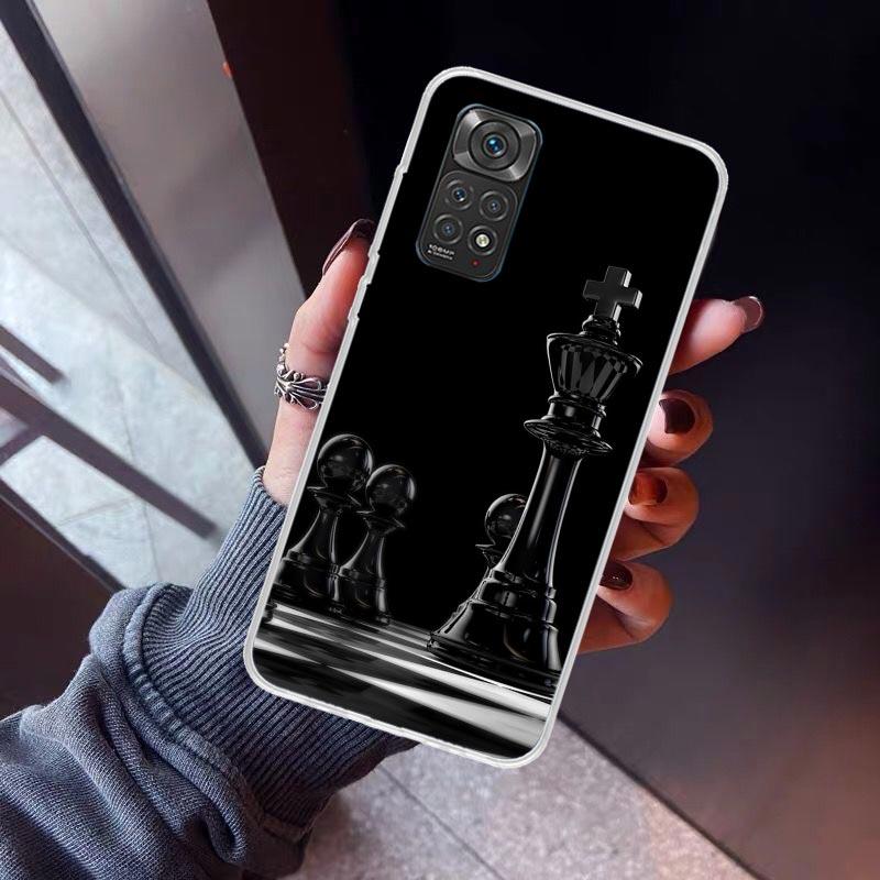 Wettkampf-Schachspiel Handyhülle Für Xiaomi Redmi Note 10 11 12 13 14 15 Pro Plus 11S 12S 14S 11T 11E 10S Weiche TPU-Rückseite R