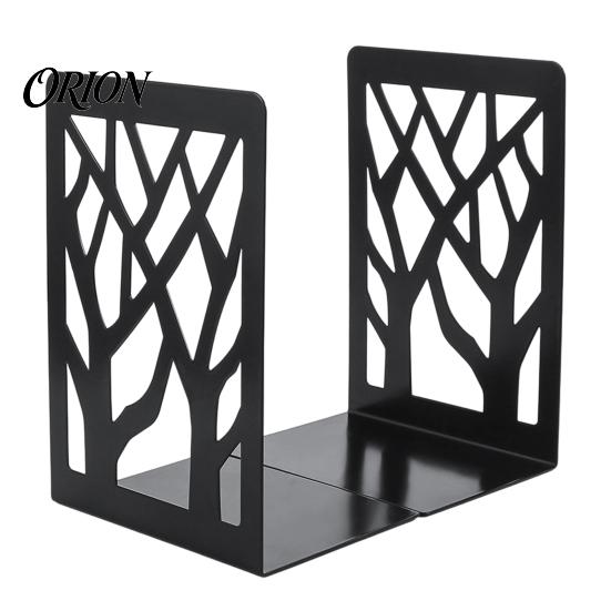 Thick Book Support 1 Pair Tree of Life Decorative Bookends for Shelves, Heavy Duty Bookshelf Hollow Pattern Organizer, Holder Stoppers Desk,