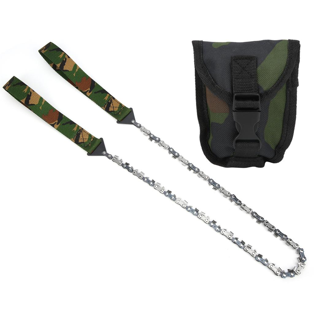 Outdoor Mini Portable Hand Chain Saw Survival 33T Logging Camping Pocket Saw Camouflage