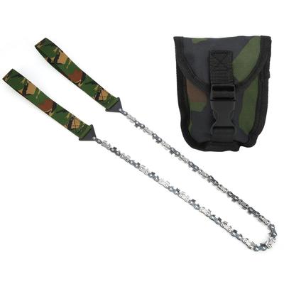 Mini Scie à Chaîne Manuelle Portable d'Extérieur Survie 33 Dents Abattage Camping Scie de Poche Camouflage