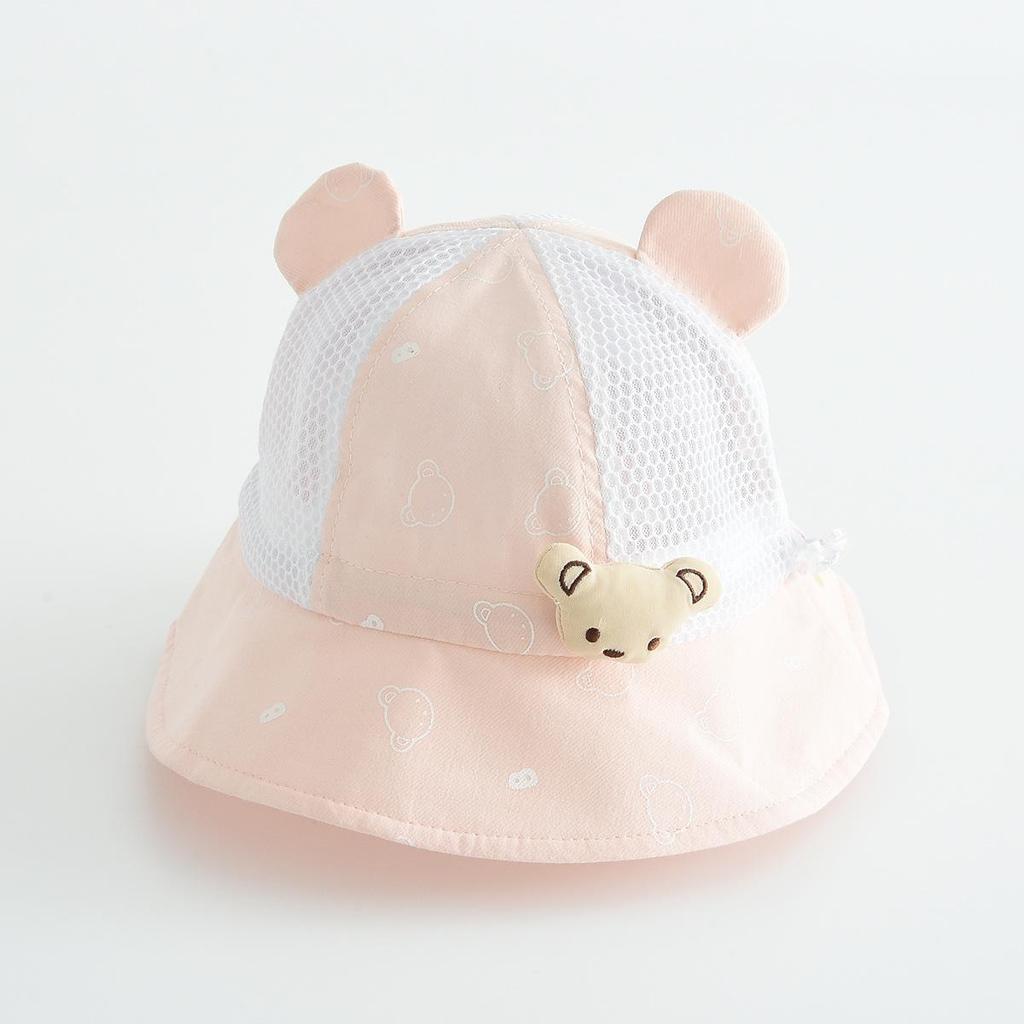 Cute 3D Little Bear Fisherman Hat - Windproof, Sun Protection, Versatile Mesh for Outdoors