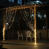 3x3M 300LEDs Curtain Icicle String Light with Tail Plug for Christmas Outdoor Decoration EU Plug