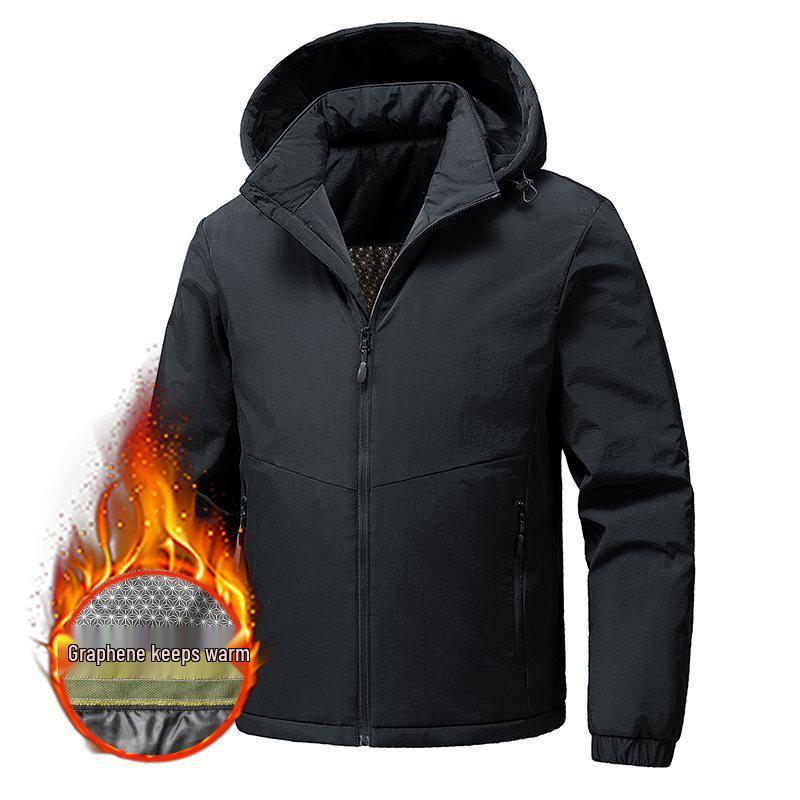 Men's Autumn/Winter Graphene-Cotton Padded Jacket: Loose Fit, Trendy, Thick & Warm
