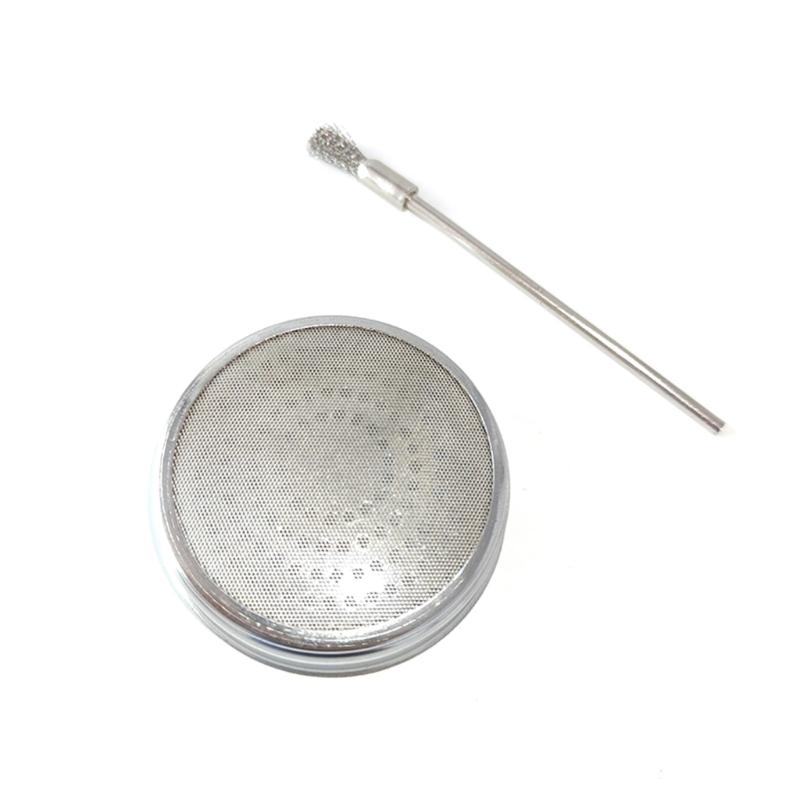 Stainless Steel Coffee Machine Filter Net Coffee Water Distribution Net Coffee Water Distribution Mesh Cleaning Brush 1