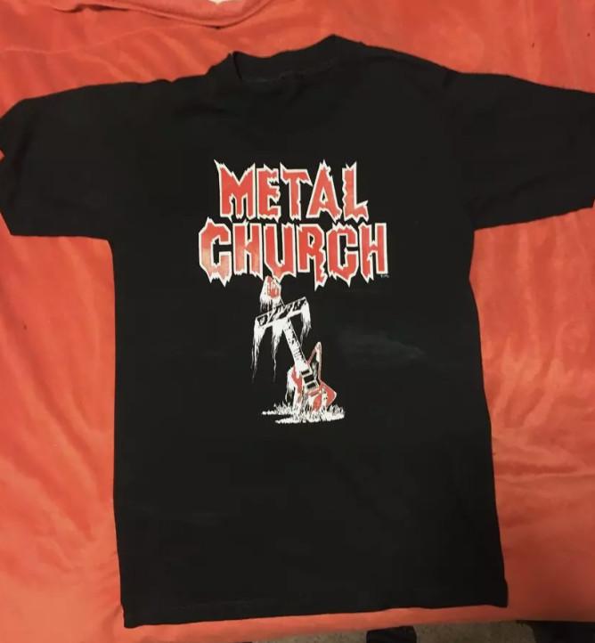 New Popular Metal Church Black T-Shirt Cotton Full Size Unisex T-Shirt XXXXL