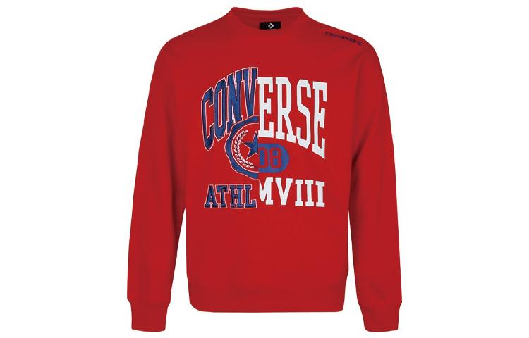 Converse Sweatshirts Men s Red Crew Neck Moderate Regular 10018354-A02 L