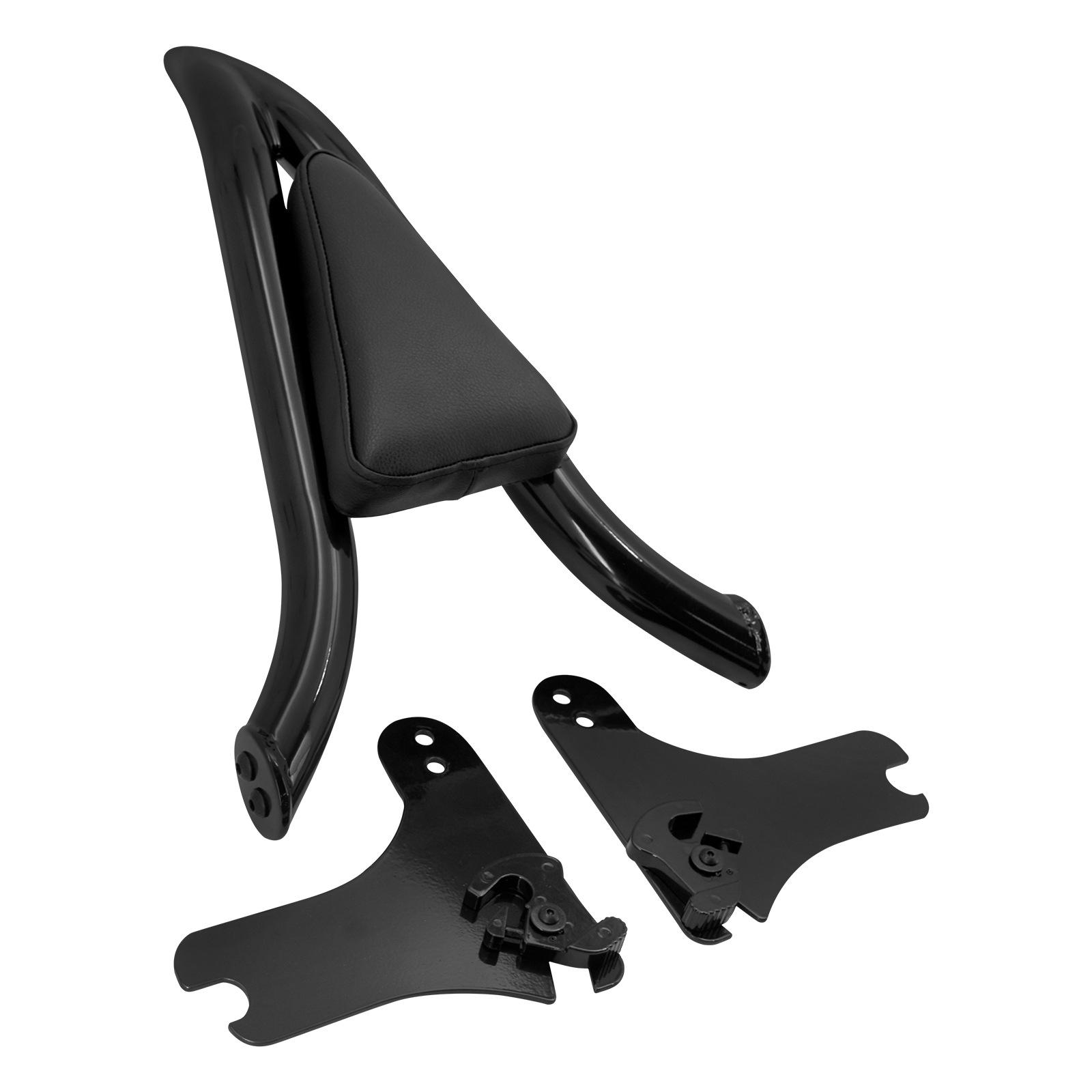 Compatible with Harley Touring 97-08: Triangle Backrest with Detachable Passenger Support