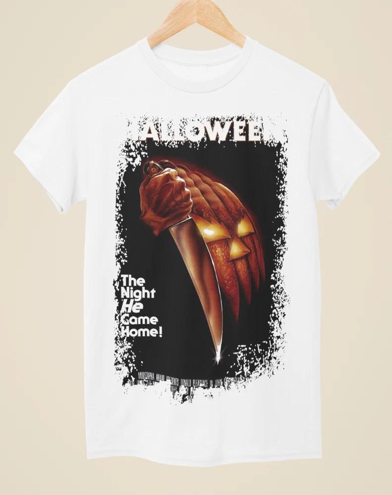 Halloween Movie Poster Inspired Unisex White TShirt S