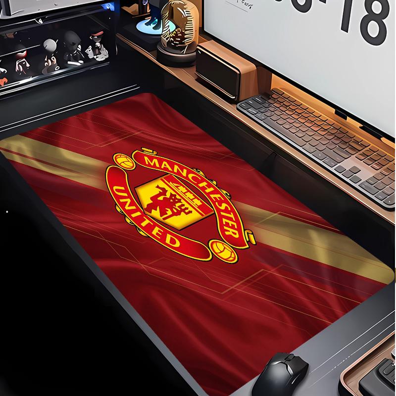 Manchester United Football Pattern Mouse Pad Non?Slip Rubber Base Gaming Mousepad For Desk Office Home