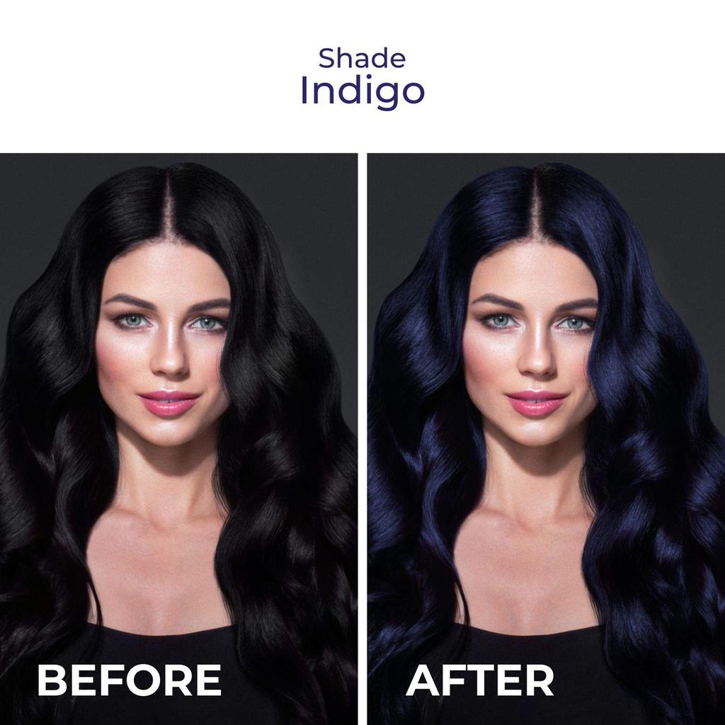 Neha Herbals Indigo Powder For Natural Hair Color 100 G Pack Hair Dye Conditioning Shine Brown To Black Shade Plant Based Chemical Free