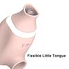 2 In 1 Clitoral Sucking Licking Vibrator Women G-Spot Suction Cup Dual Stimulation Nipple Massager Women Hardcore Adult Sex Toy