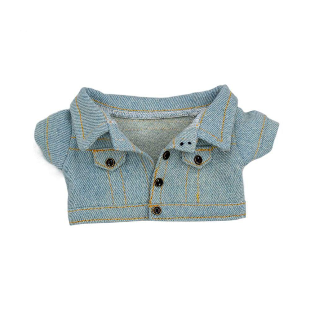 10cm Fashion Jeans Pants Jacket Suits Doll Clothes Cotton Doll Casual Wears Coat Tops 1/12 Dolls Clothes Accessories