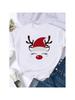 New Year Graphic Tee T-Shirts Merry Christmas Wounisex Holiday Shirt Tree Festival Winter Clothing Fashion Female Print T Top