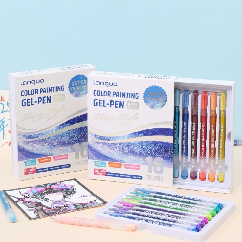 4/6/16/24/36/54/72 Color Flash Effects Painting Pen Set High-value Large-capacity Marking Painting Pen