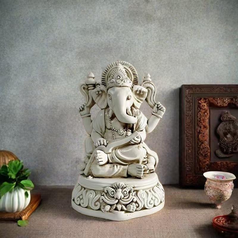 Elephant God of Wealth Elephant God Ornament Buddha God Handmade Elephant Buddha Resin Crafts