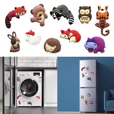 10 Piece Set of Cartoon Animal Fridge Magnets Practical Refrigerator Stickers Cartoon Animal Fridge Magnets for Home Use