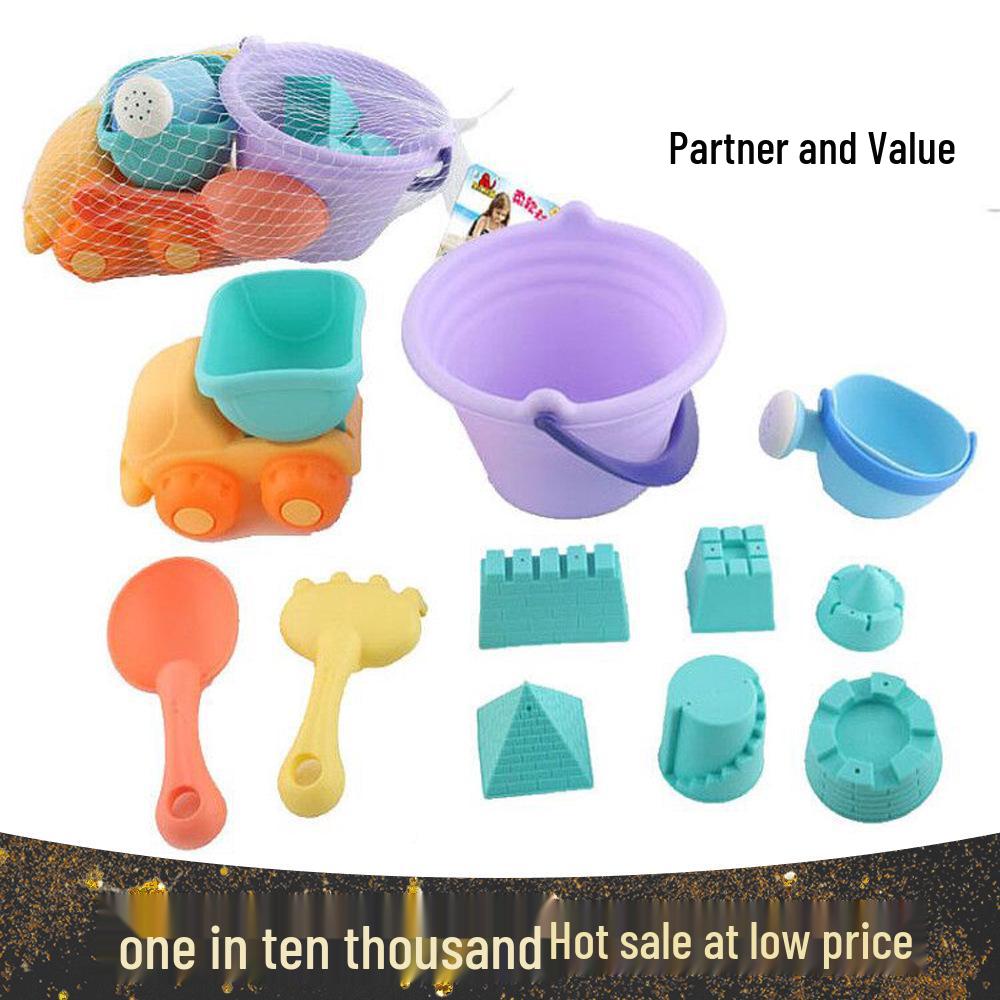 

11-Piece Children s Soft Rubber Beach Toy Car & Sand Play Set