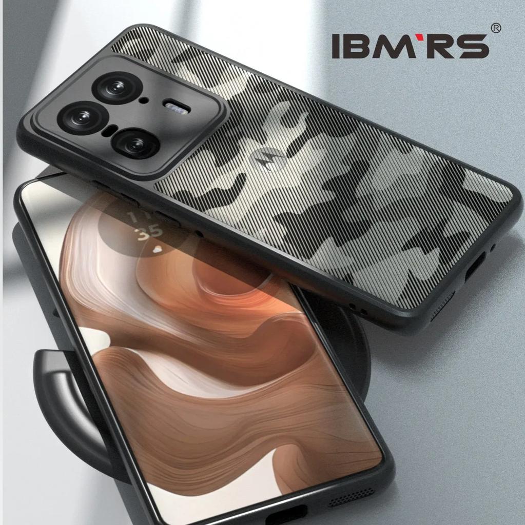 (Comes with wrist strap)for Motorola Moto X50 Ultra Case,(Anti-Yellowing)Soft TPU Hard PC Backboard Shockproof Translucent  Phone Case(Camo Black)