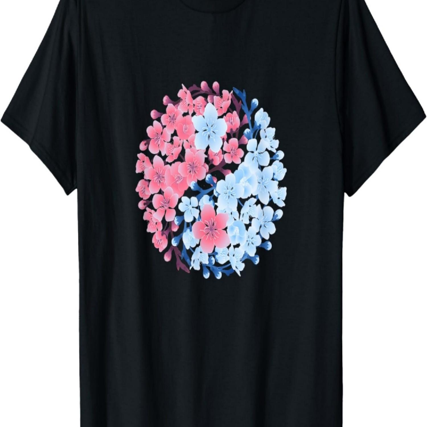 

Flower Yin Yang Cherry Blossom T-Shirt S чёрный