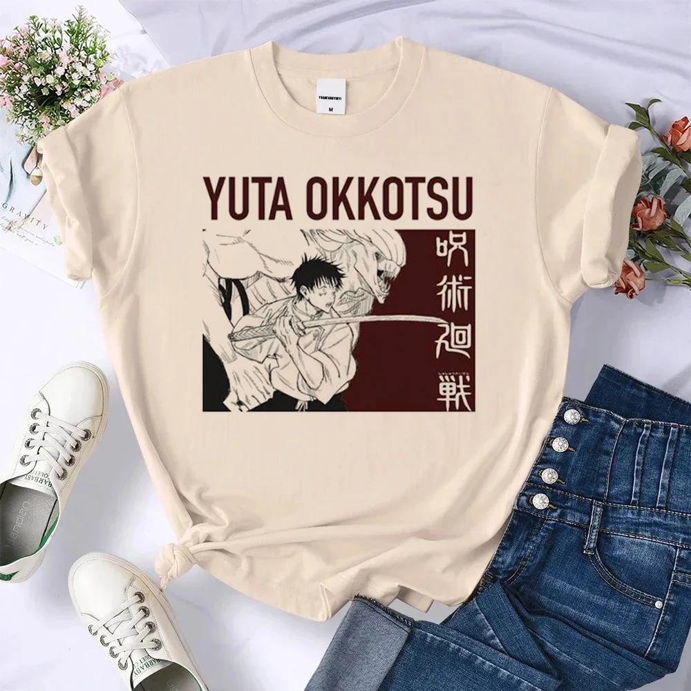 

Jujutsu Kaisen Gojo Satoru Top Women Streetwear Tshirt Female Anime 2000s Designer Clothing Hip Hop Tops Casual Female Clothing XL