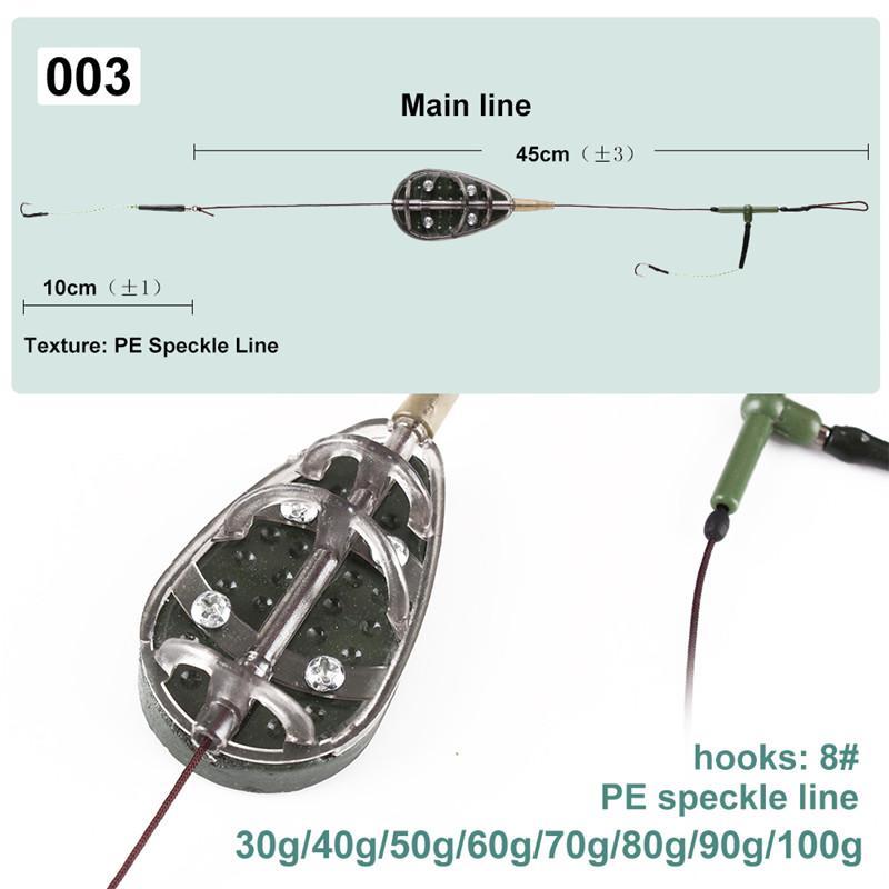 FTK European-Style Carp Fishing Hooks, Rig, Bait Cage, Feeder, Bait Dispenser, and Sinkers