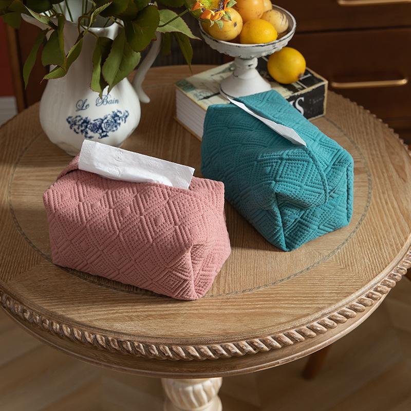 Ins Nordic Texture Taschentuchbox Serviettenhalter für Wohnzimmertisch Taschentuchboxen Container Home Auto Papierspenderhalter