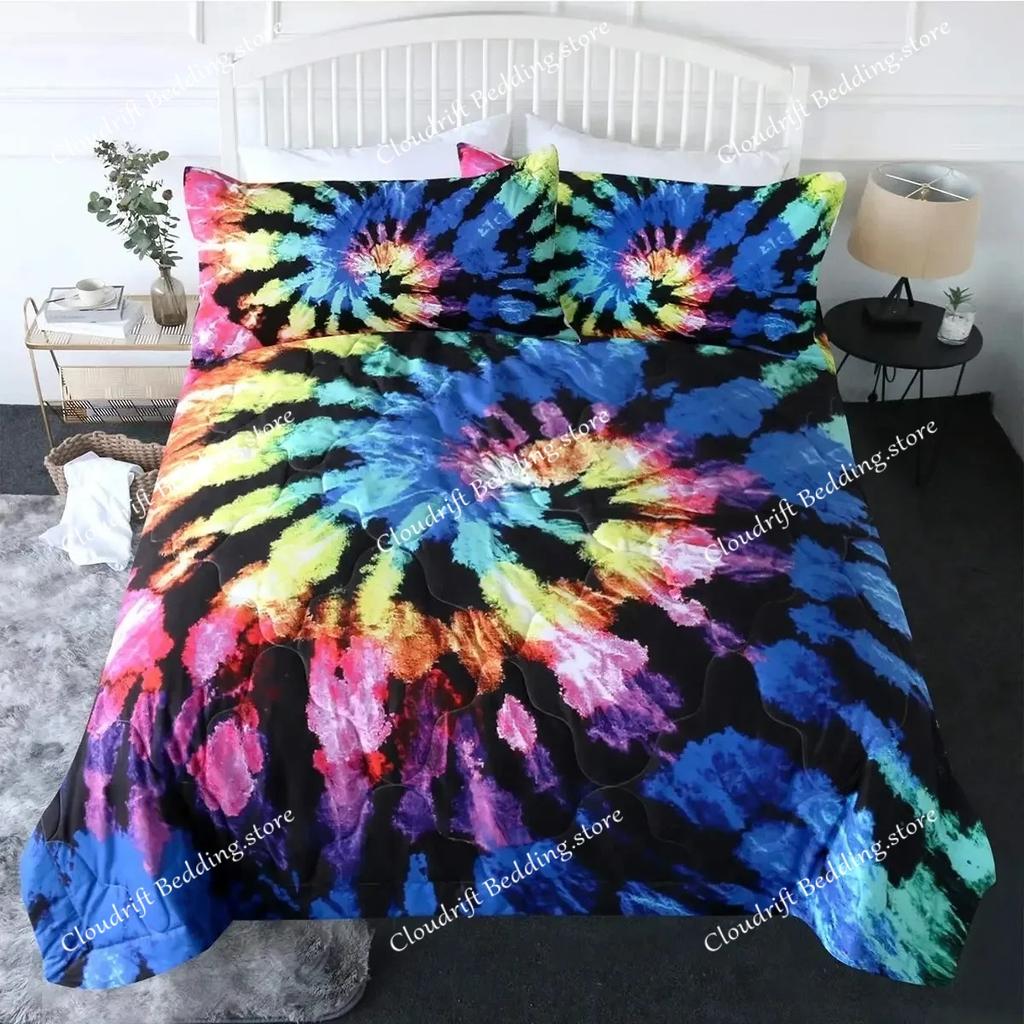 Tie Dye Beddengoed Set Boho Psychedelische Dekbedovertrek voor Kinderen Kinderen Tieners Volwassenen Hippie Tie Dye Dekbedovertrek