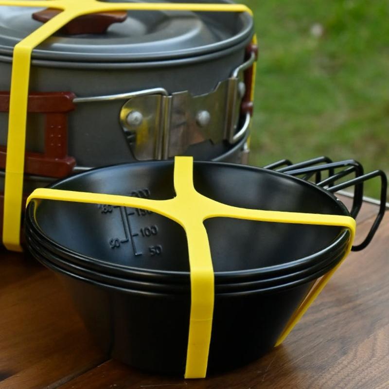 H Shape Elastic Lunch Box Strap Multifunctional Packing Tie Cable Organizers Wrapping Bands for Picnics Accessories