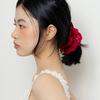 geegee floral lace hair scrunchie - red