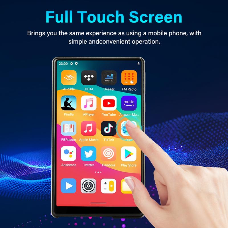 Mini WiFi MP4 Player Android 11 5.0" IPS Touchscreen 1080P Video Bluetooth MP3 Player Unterstützt Spotify/Pandora/Tidal/Deezer