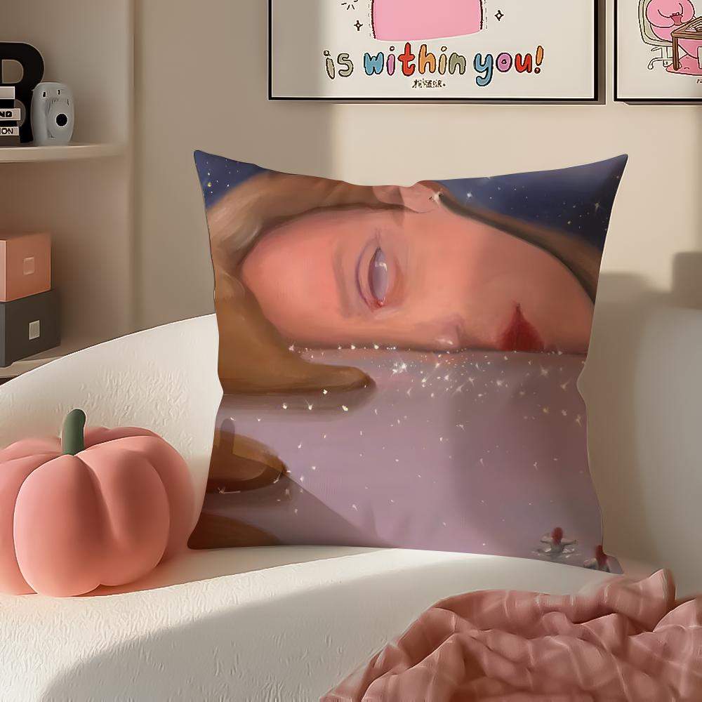 Creative Polish Art MMonika Marchewka Cushion Cover Pillowcase Short Plush Invisible zipper Room Sofa Cushion Cover