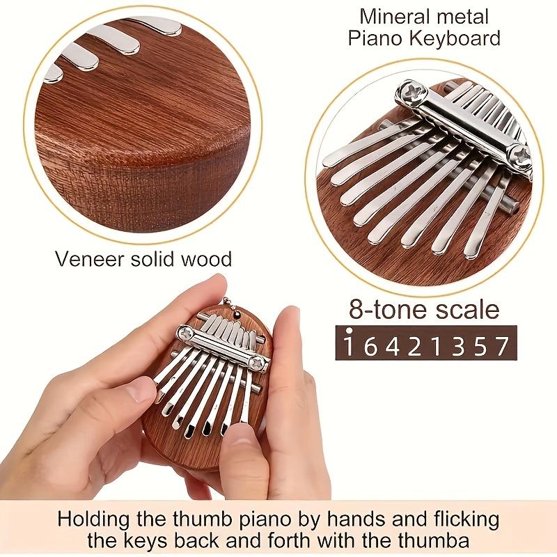 8 Tasten Mini Kalimba Hohe Qualität Exquisites Finger Daumen Klavier Marimba Musik Gutes Zubehör Anhänger Geschenk, Weihnachts- und Halloween-Geschenk, Erntedankfest-Geschenk
