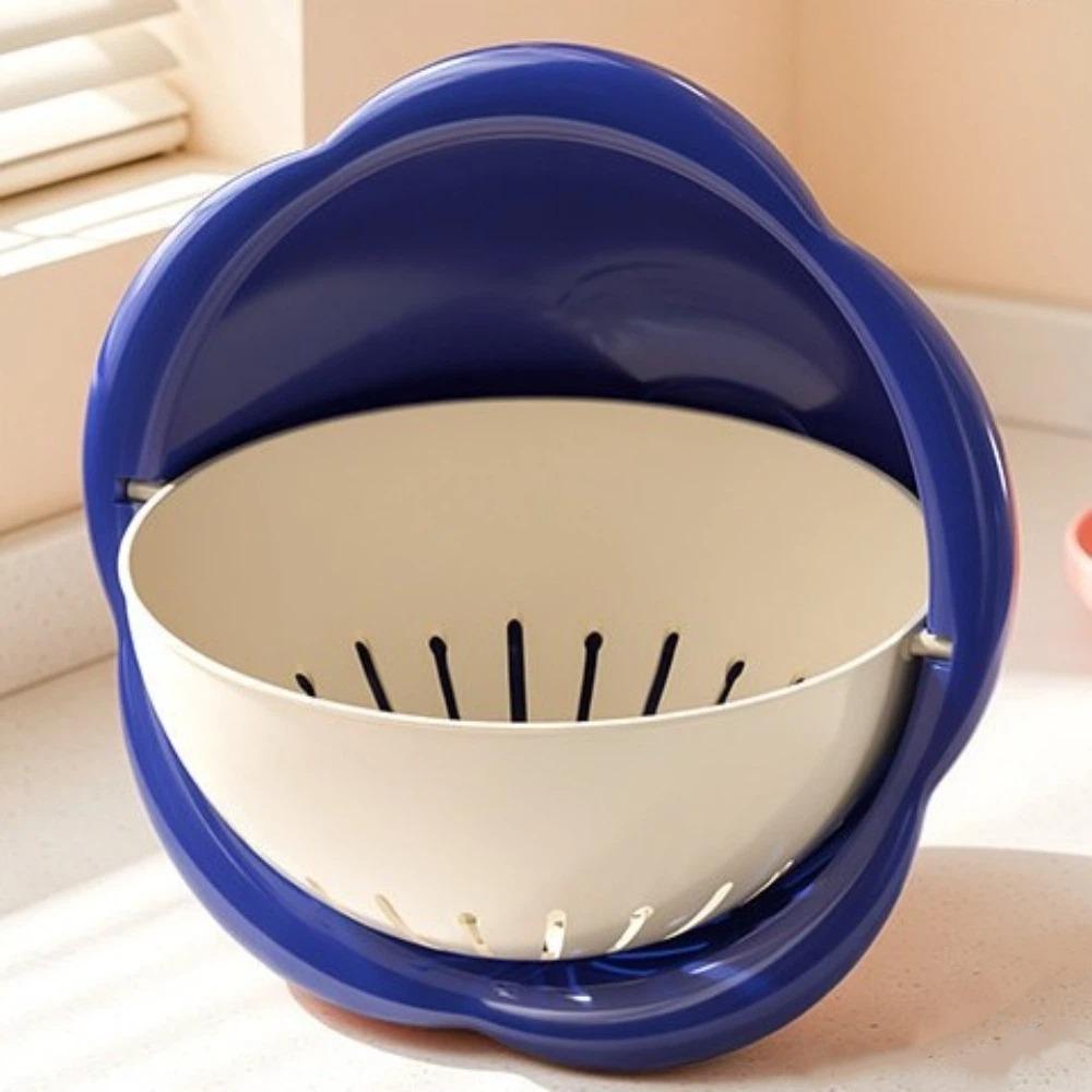 Double Layer Vegetable Colander Large Capacity Fruit Washing Basket Thick Kitchen Strainer Kitchen