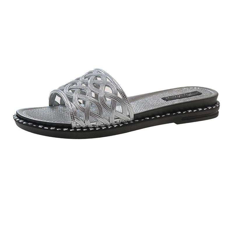 Ladies' Soft Soled Sandals, Flat Bottomed Slippers, Beach Wear, Hollowed Out Sandals, Women's Sandals