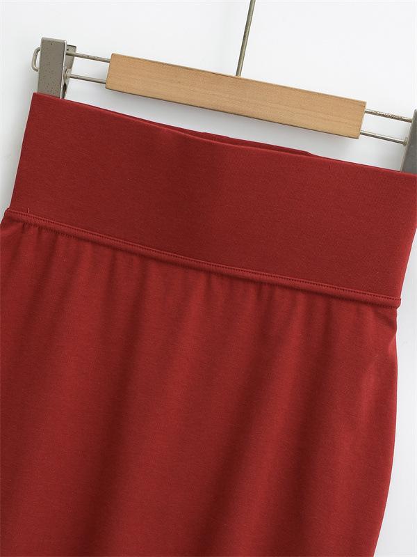 Chic High-Waisted Slimming Retro Skirt - Women's Elastic Hip-Hugging Short Skirt for Spring & Autumn