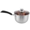 18cm Soup Pot 304 Stainless Steel Single Handle Food Supplement Saucepan Cooking Supplies