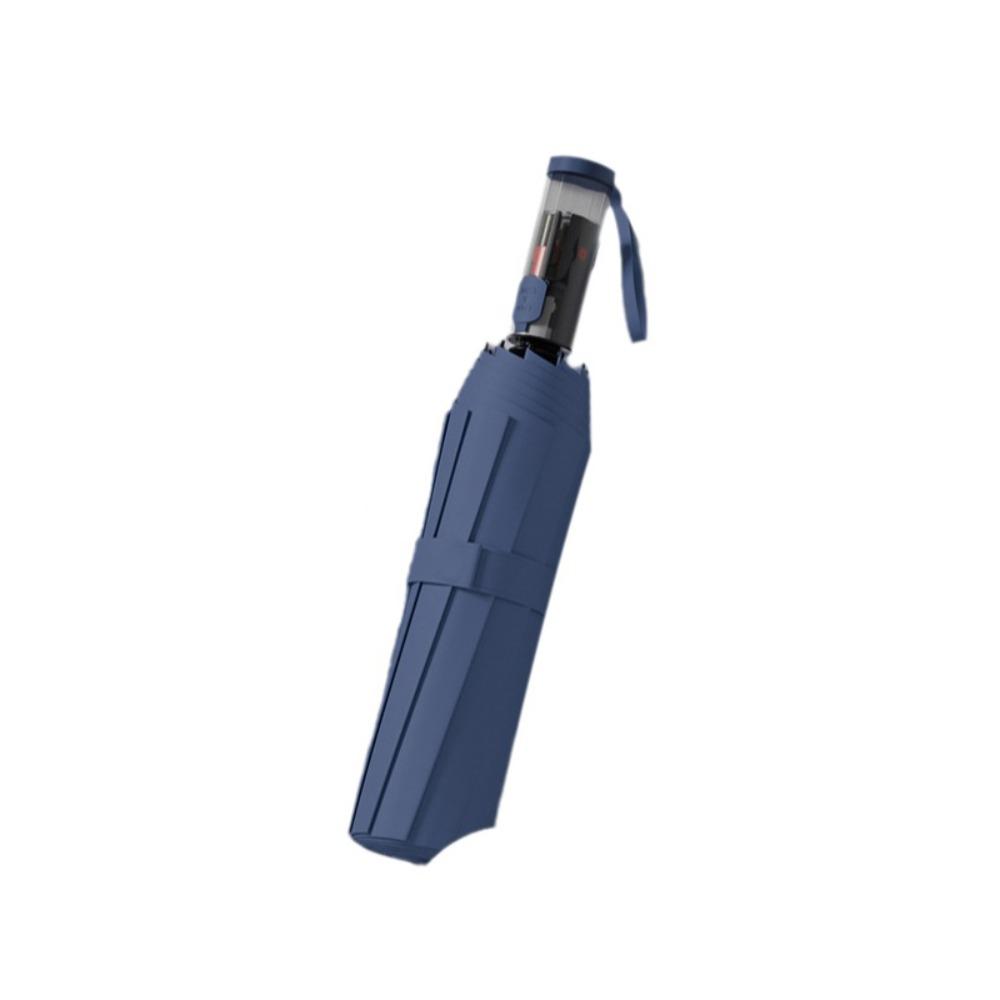 Transparent Handle Foldable Umbrella UV Protection Sun Umbrella Rain Umbrella  Business Use темно-синий