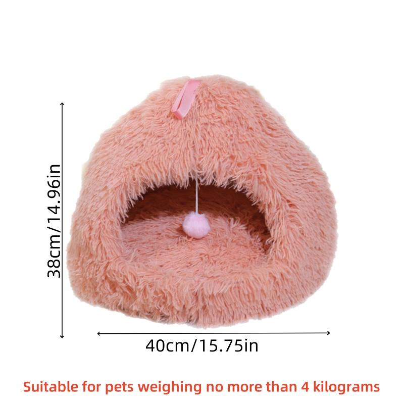 

New Winter Warm Plush Flannel Cat Dog Kennel Pad Deep Sleep Cozy Nest Basket for Small Medium Indoor Pets