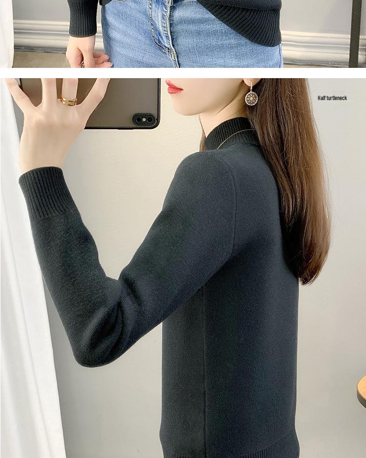 2025 Women's Plus Velvet Knitwear: Thick Warm Autumn/Winter One-Piece Sweater