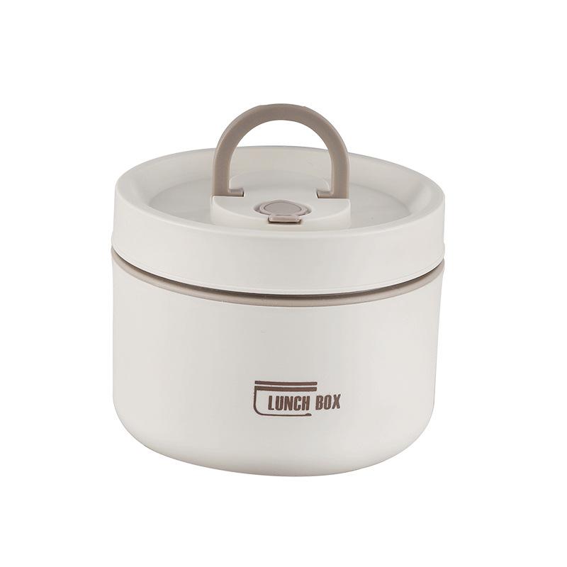 304 Stainless Steel Portable Thermos Insulated Lunch Box Leakproof Sealed Bucket Student Lunch Box Multi-layer Round Bento Box