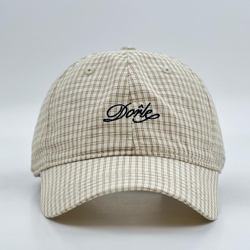 Early Houndstooth Letter Baseball Cap for Men and Women Fashioneasiest for Match Sunshade Ancient Face Cover Peaked Cap