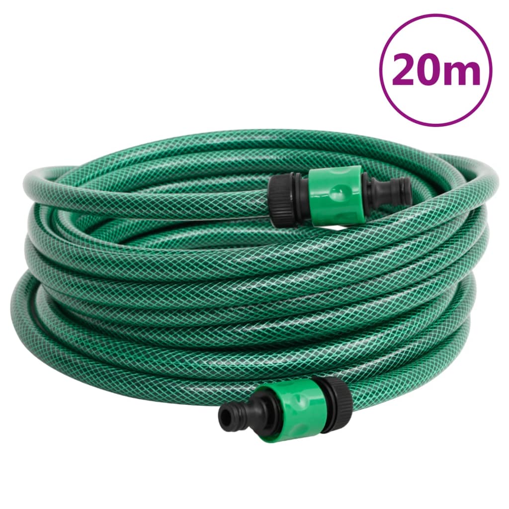 Freestanding Hose Reel in Green with 20 m PVC Hose