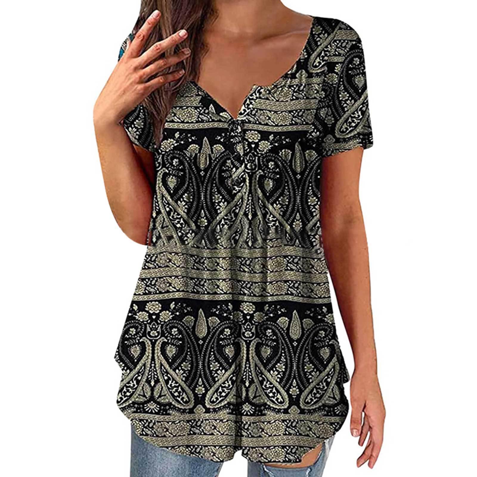 

Модные женские футболки, летние трендовые новые топы с цифровой печатью, повседневные трендовые рубашки Henry с коротким рукавом XXXXL