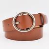 Oval Women's Belt Pu Japanese Buckle Personalized Korean Style Jeans Belt