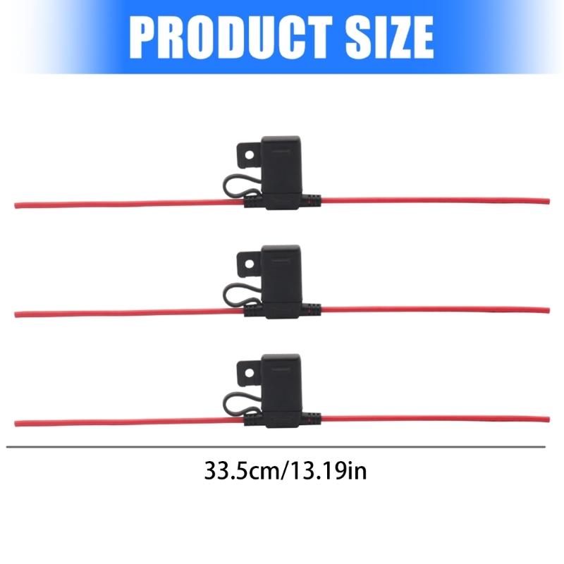 32V 30A Reusable Fuses Holder with 12 AWG Wire for Car Trucks Boats with Waterproof Caps Fuses Holder Quick Installation