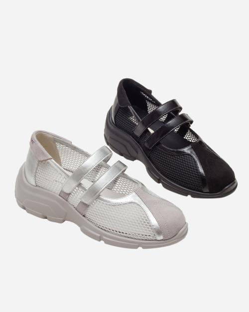 [Takutoreume] Eclipse Mesh Velcro Mary Jane Platform Sneakers [ECLIPSE]
