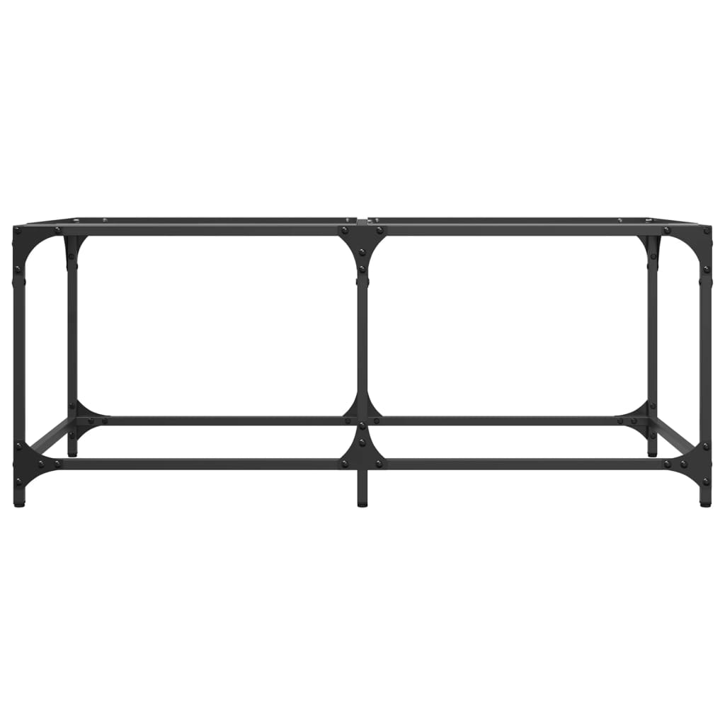 Vidaxl Couchtisch mit Glasplatte, 98,5 x 50 x 40 cm, Stahl