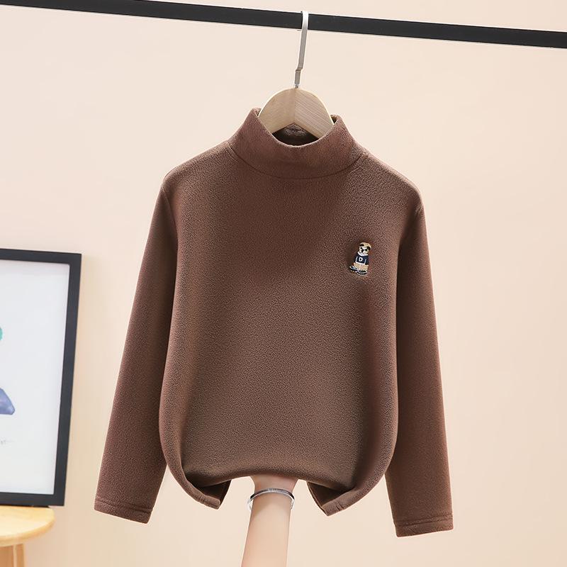 

Базовый слой с флисовой подкладкой и полувысоким воротом для мальчиков на осень/зиму 2025 170 cm коричневый